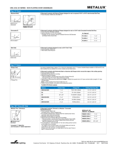 METALUX GR8, GC8, GC SERIES - NON-FLOATING DOOR ASSEMBLIES Type “G” Fixture