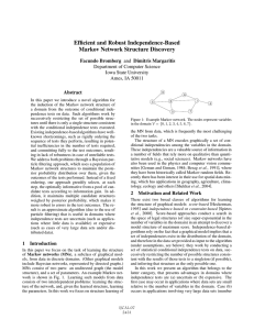 Efﬁcient and Robust Independence-Based Markov Network Structure Discovery