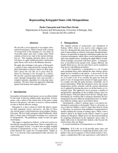 Representing Kriegspiel States with Metapositions