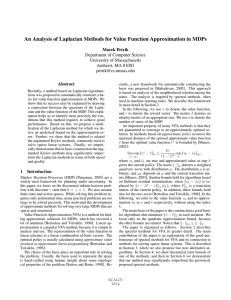 An Analysis of Laplacian Methods for Value Function Approximation in...