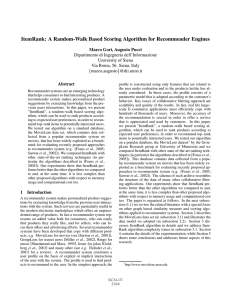 ItemRank: A Random-Walk Based Scoring Algorithm for Recommender Engines