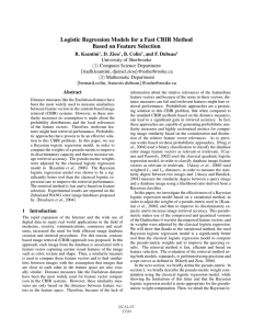 Logistic Regression Models for a Fast CBIR Method