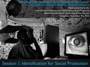 “Identification for Development:  The Biometrics Revolution”