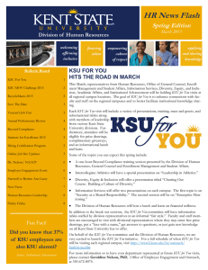 HR News Flash Spring Edition Division of  Human Resources KSU FOR YOU