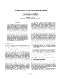 Correlation Clustering for Crosslingual Link Detection