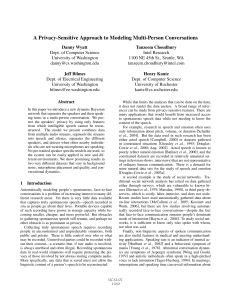 A Privacy-Sensitive Approach to Modeling Multi-Person Conversations