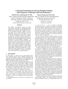 Constraint Partitioning for Solving Planning Problems