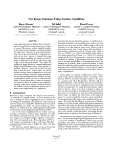 Fast Image Alignment Using Anytime Algorithms