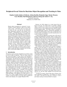 Peripheral-Foveal Vision for Real-time Object Recognition and Tracking in Video