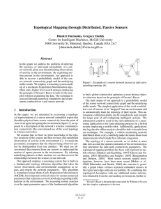 Topological Mapping through Distributed, Passive Sensors