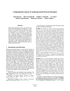 Computational Aspects of Analyzing Social Network Dynamics