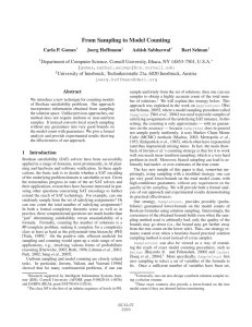 From Sampling to Model Counting