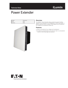 Power Extender iLumin Technical Data Overview