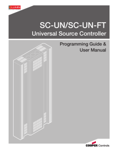 SC-UN/SC-UN-FT Universal Source Controller Programming Guide &amp; User Manual