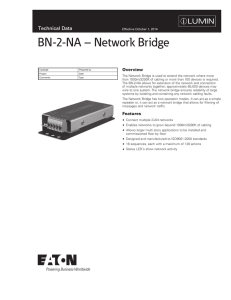 BN-2-NA – Network Bridge Technical Data Overview