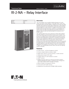 RI-2-NA – Relay Interface Technical Data Overview