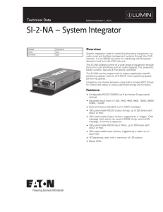 SI-2-NA – System Integrator Technical Data Overview