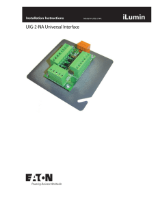 iLumin UIG-2-NA Universal Interface INS # Installation Instructions