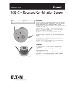 NS3-C – Recessed Combination Sensor Technical Data Overview