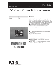 TSC50 – 5.7&#34; Color LCD Touchscreen Technical Data Overview