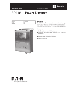 PD216 – Power Dimmer Technical Data Overview