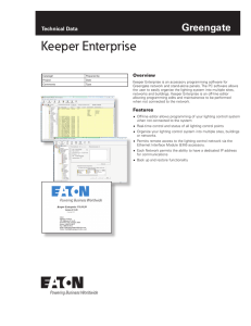 Keeper Enterprise Greengate Technical Data Overview