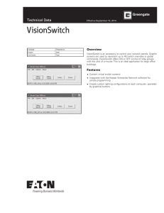 VisionSwitch Technical Data Overview