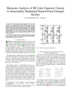 Harmonic Analysis of DC-Link Capacitor Current in Sinusoidally Modulated Neutral-Point-Clamped Inverter