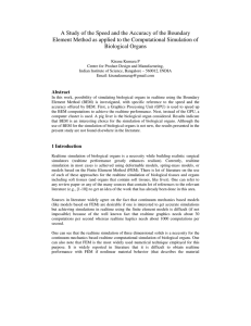 A Study of the Speed and the Accuracy of the... Element Method as applied to the Computational Simulation of