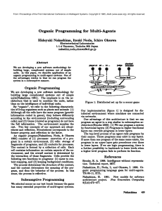 Organic Programming for Multi-Agents