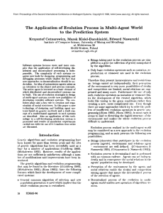 The  Application of  Evolution Process  in  Multi-Agent World
