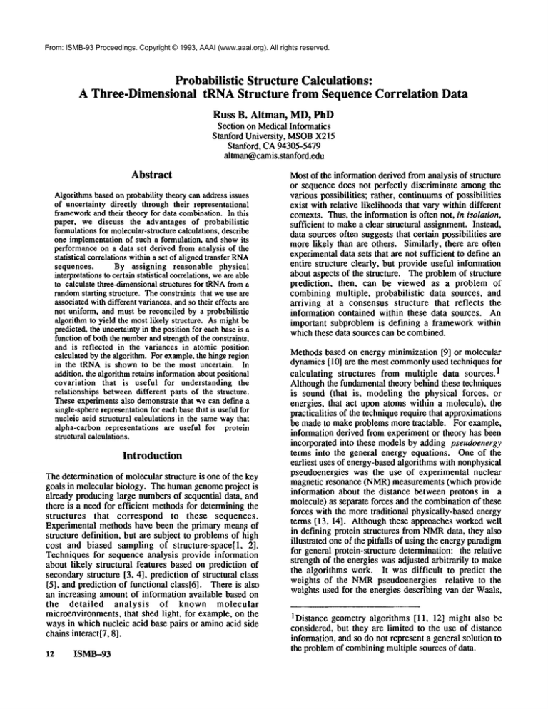 Probabilistic Structure Calculations: