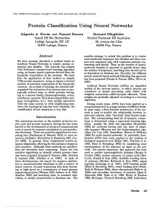 Protein  Classification Using  Neural  Networks