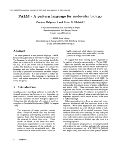 PALM- A  pattern language for  molecular biology