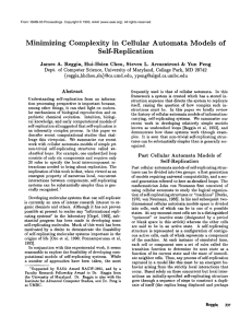 Minimizing  Complexity  in  Cellular Self-Replication