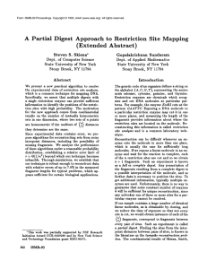 A  Partial Digest Approach  to  Restriction Site