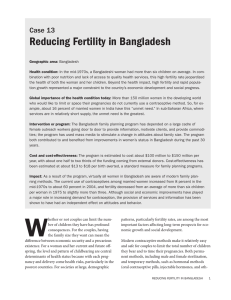 Reducing Fertility in Bangladesh Case 13
