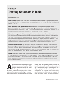Treating Cataracts in India Case 19