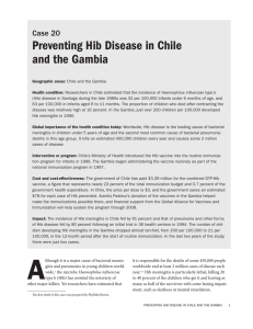 Preventing Hib Disease in Chile and the Gambia Case 20