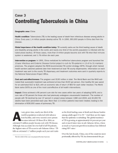 Controlling Tuberculosis in China Case 3