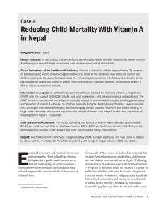 Reducing Child Mortality With Vitamin A in Nepal Case 4