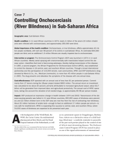 Controlling Onchocerciasis (River Blindness) in Sub-Saharan Africa Case 7