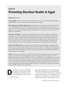 Preventing Diarrheal Deaths in Egypt Case 8