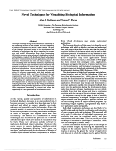 Novel Techniques for  Visualising  Biological  Information