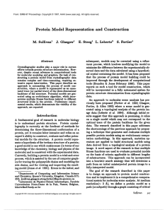 Protein Model  Representation and  Construction