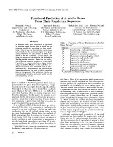 B.  subtilis Genes From  Their  Regulatory Sequences