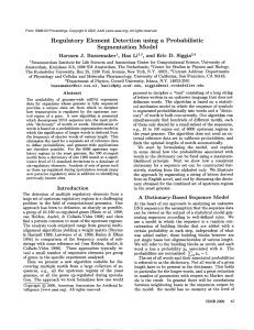 Regulatory Element  Detection using  a  Probabilistic Segmentation