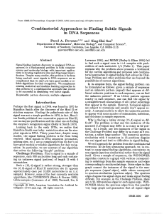 Combinatorial Approaches  to  Finding  Subtle  Signals