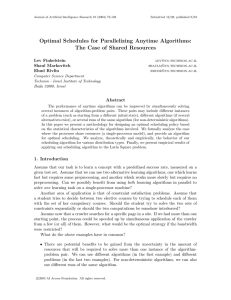 Optimal Schedules for Parallelizing Anytime Algorithms: The Case of Shared Resources