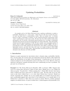 Updating Probabilities Peter D. Gr¨ unwald